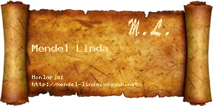 Mendel Linda névjegykártya